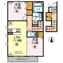 五社駅 徒歩8分 2階の物件間取画像